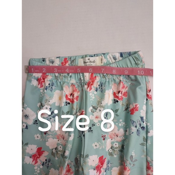 Kids Boutique Style Flared Leg Pants Blue Floral Bell Bottom Pants - Picture 8 of 11